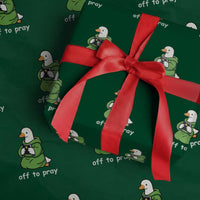 Christian Goose St Patrick's Day Wrapping Paper Roll Off To Pray