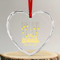 Christian Heart Crystal Glass Ornament Follow the Light Christ Xmas Light - Wonder Print Shop