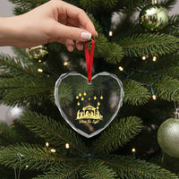 Christian Heart Crystal Glass Ornament Follow the Light Christ Xmas Light - Wonder Print Shop