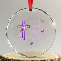 Christian Jesus Crystal Glass Ornament Vintage Bible Verse Printed Faith Blessed Inspirational Girl