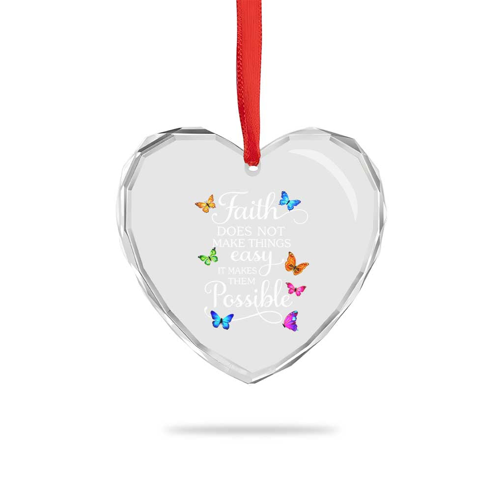 Christian Jesus Heart Crystal Glass Ornament Butterfly Art Bible Verse Printed Faith Blessed Inspirational Girl
