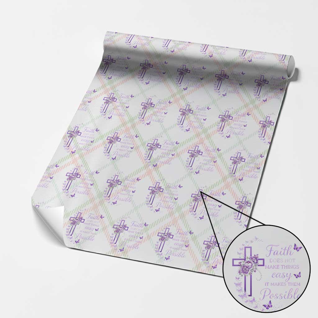 Christian Jesus Wrapping Paper Roll Vintage Bible Verse Printed Faith Blessed Inspirational Girl