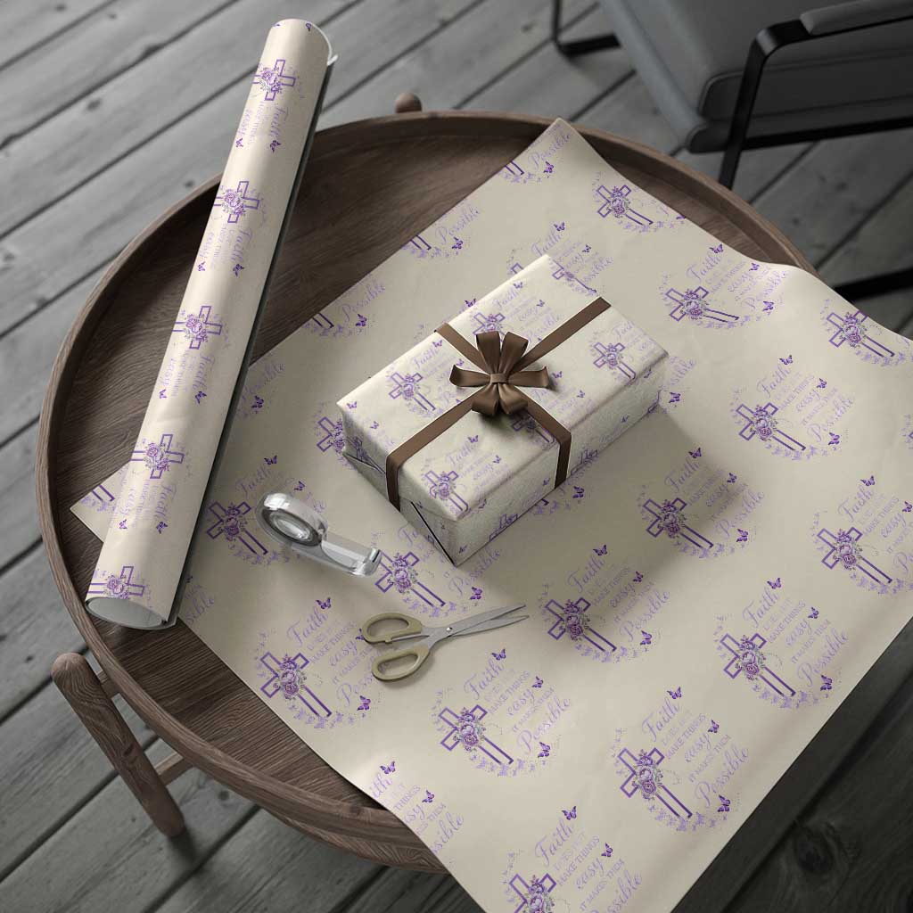 Christian Jesus Wrapping Paper Roll Vintage Bible Verse Printed Faith Blessed Inspirational Girl