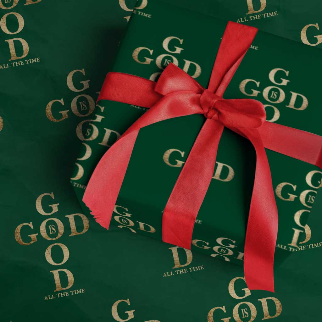 Christian Jesus Lovers Wrapping Paper Roll God Is Good All The Time Cross