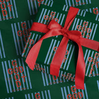 Christian Jesus Lovers Wrapping Paper Roll Striped Preppy God Is Good All The Time