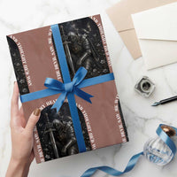 Christian Knight Templar Crusader Wrapping Paper Roll The Devil Saw Me With My Head Down And Thought He'd Won
