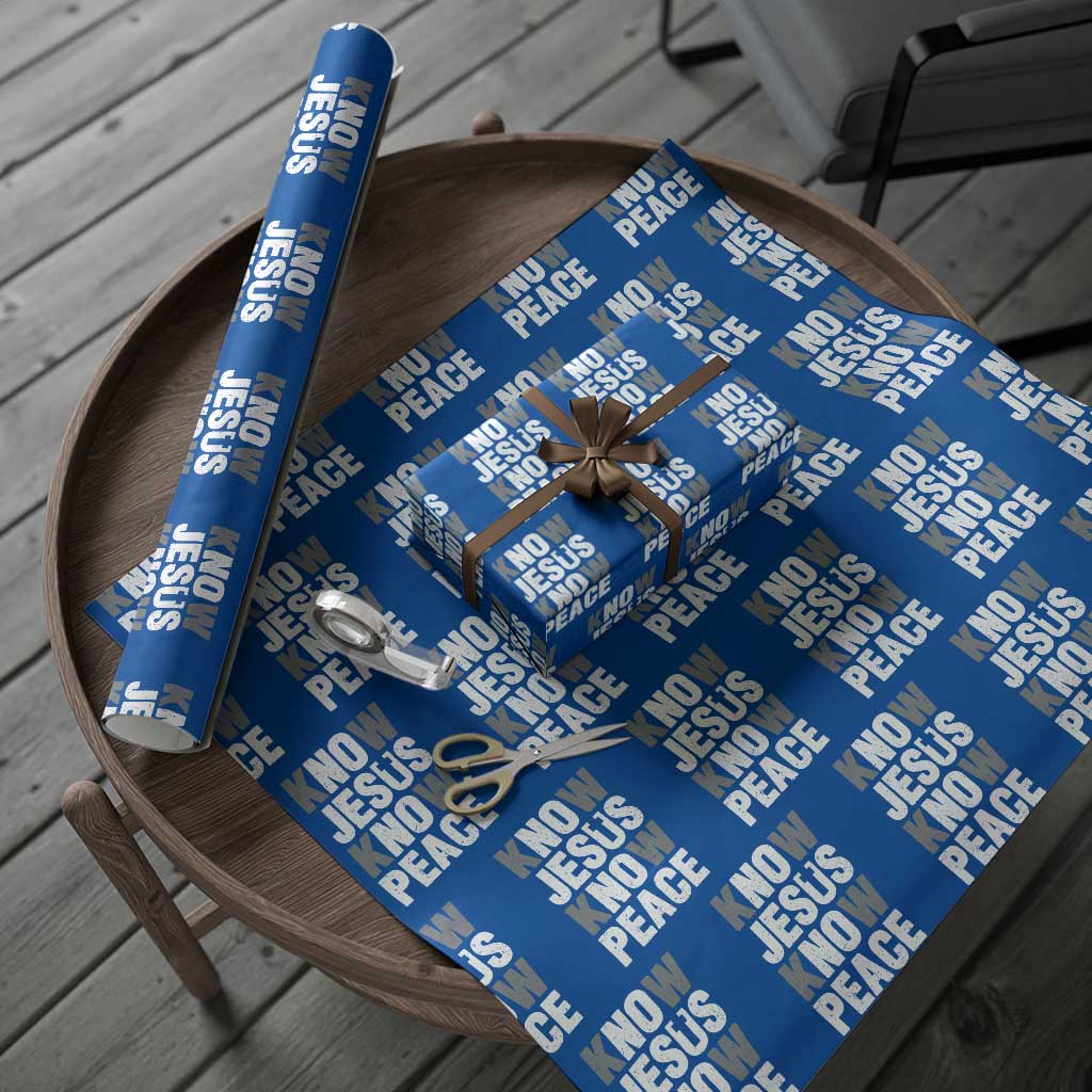 Christian Know Jesus Know Peace Wrapping Paper Roll Religion God Church Bible - Wonder Print Shop