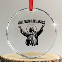Christian Mom Faith Crystal Glass Ornament Cool Mom Love Jesus - Wonder Print Shop