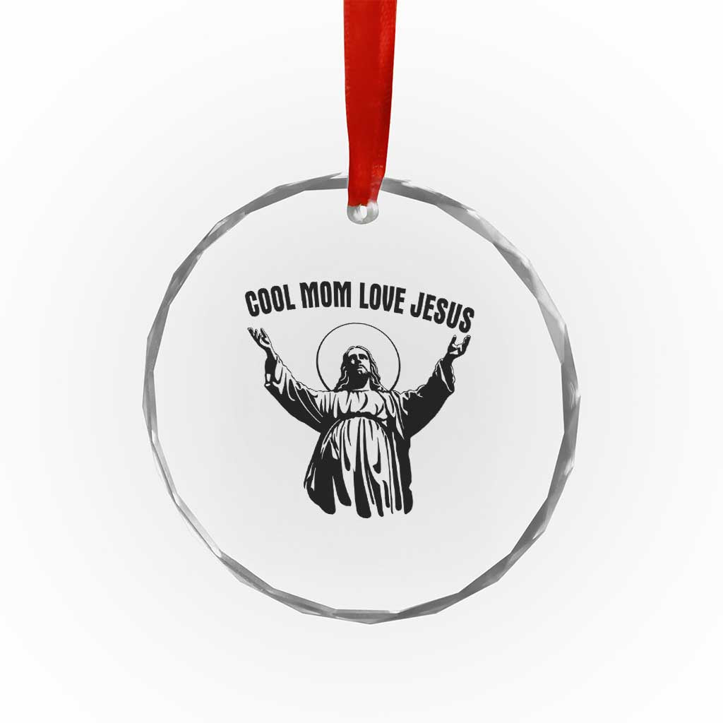 Christian Mom Faith Crystal Glass Ornament Cool Mom Love Jesus - Wonder Print Shop