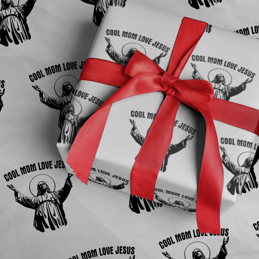 Christian Mom Faith Wrapping Paper Roll Cool Mom Love Jesus - Wonder Print Shop