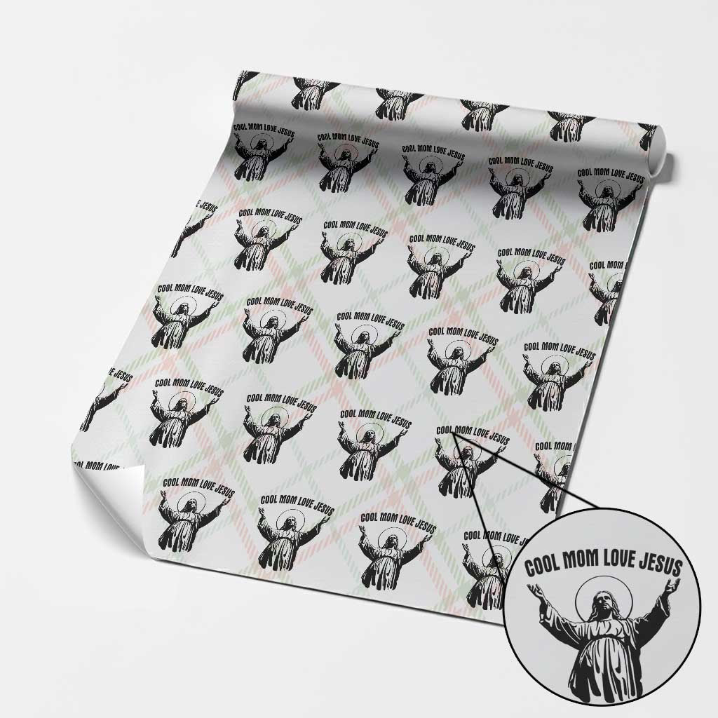 Christian Mom Faith Wrapping Paper Roll Cool Mom Love Jesus - Wonder Print Shop