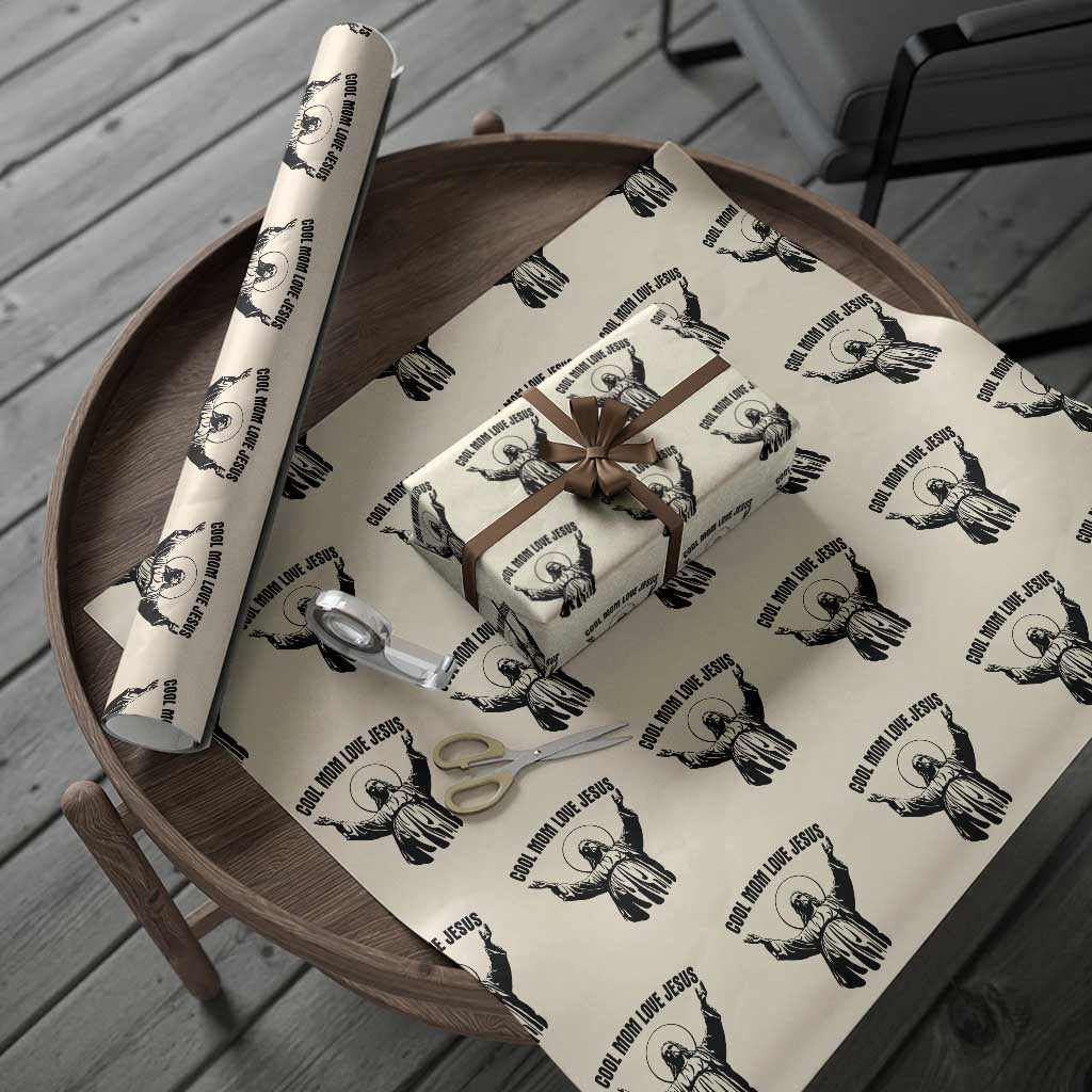 Christian Mom Faith Wrapping Paper Roll Cool Mom Love Jesus - Wonder Print Shop