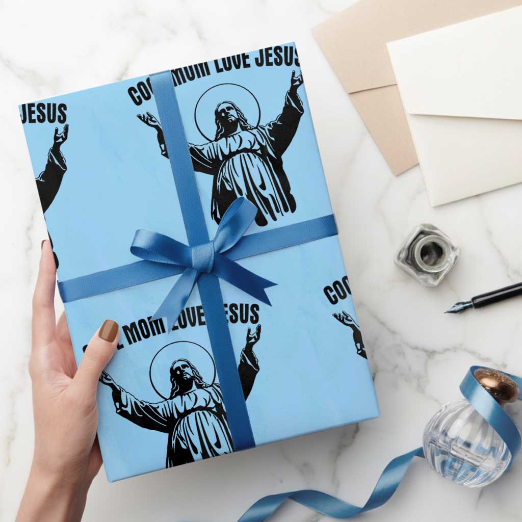 Christian Mom Faith Wrapping Paper Roll Cool Mom Love Jesus - Wonder Print Shop
