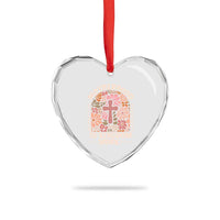 Christian Mom Heart Crystal Glass Ornament Motherhood Is Kingdom Work Floral Mother's Day