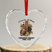 Christian Motivation Gift Heart Crystal Glass Ornament I Can Do All Things Through Christ Bible Verse - Wonder Print Shop