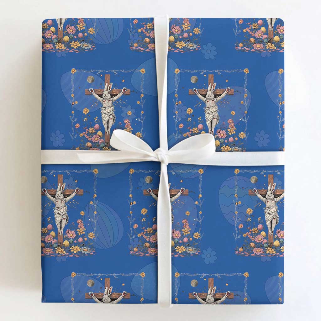 Christian Religious Easter Day Bunny Floral Christ Jesus Wrapping Paper Roll
