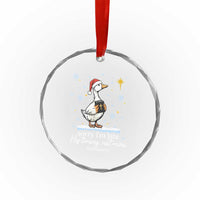 Christian Silly Goose Crystal Glass Ornament Sorry I Am Late His Timing Not Mine - Wonder Print Shop