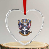 Christian Soldier Heart Crystal Glass Ornament Army Of The Lord Thou Therefore Endure Hardness As A Good Soldier - Wonder Print Shop