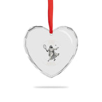 Christian Tennis Funny Gift For Believers Heart Crystal Glass Ornament Jesus Serves - Wonder Print Shop