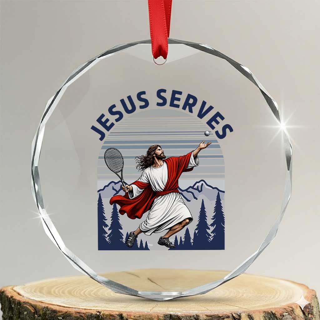 Christian Tennis Lover Gift Crystal Glass Ornament Funny Christian Gift - Wonder Print Shop