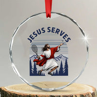 Christian Tennis Lover Gift Crystal Glass Ornament Funny Christian Gift - Wonder Print Shop