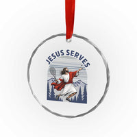 Christian Tennis Lover Gift Crystal Glass Ornament Funny Christian Gift - Wonder Print Shop