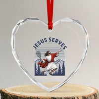 Christian Tennis Lover Gift Heart Crystal Glass Ornament Funny Christian Gift - Wonder Print Shop