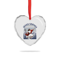Christian Tennis Lover Gift Heart Crystal Glass Ornament Funny Christian Gift - Wonder Print Shop