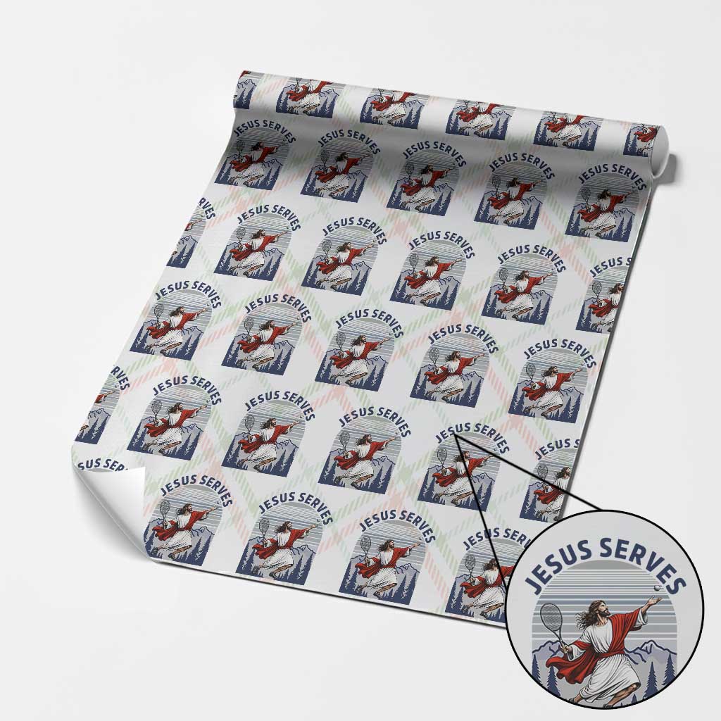 Christian Tennis Lover Gift Wrapping Paper Roll Funny Christian Gift - Wonder Print Shop