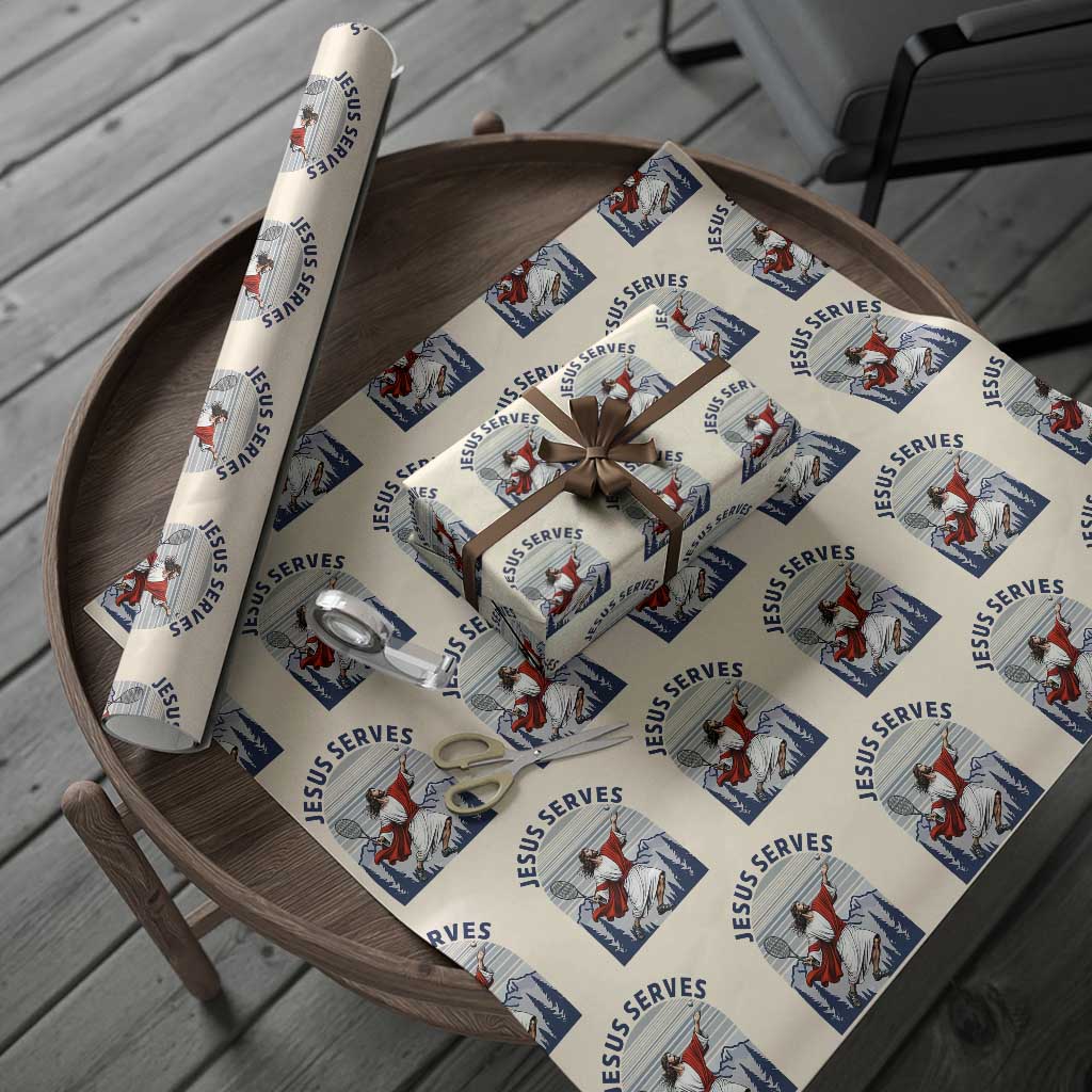 Christian Tennis Lover Gift Wrapping Paper Roll Funny Christian Gift - Wonder Print Shop
