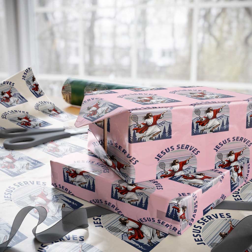 Christian Tennis Lover Gift Wrapping Paper Roll Funny Christian Gift - Wonder Print Shop