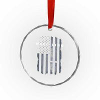 Christian Wrestling Crystal Glass Ornament Wrestler Faith Strength US USA Flag Christ Cross