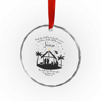 Christian Xmas Crystal Glass Ornament And She Shall Bring Forth A Son And Thou Shalt Call His Name Jesus TS11