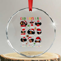 Christian Xmas Crystal Glass Ornament God Says I Am African American Women Scriptures Affirmations TS10