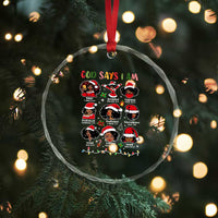 Christian Xmas Crystal Glass Ornament God Says I Am African American Women Scriptures Affirmations TS10