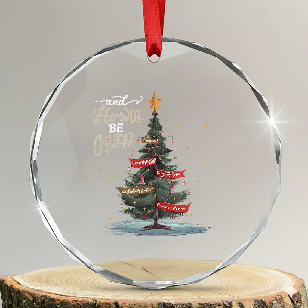 Christian Xmas Crystal Glass Ornament He Will Be Called Wonderful Counselor TS09