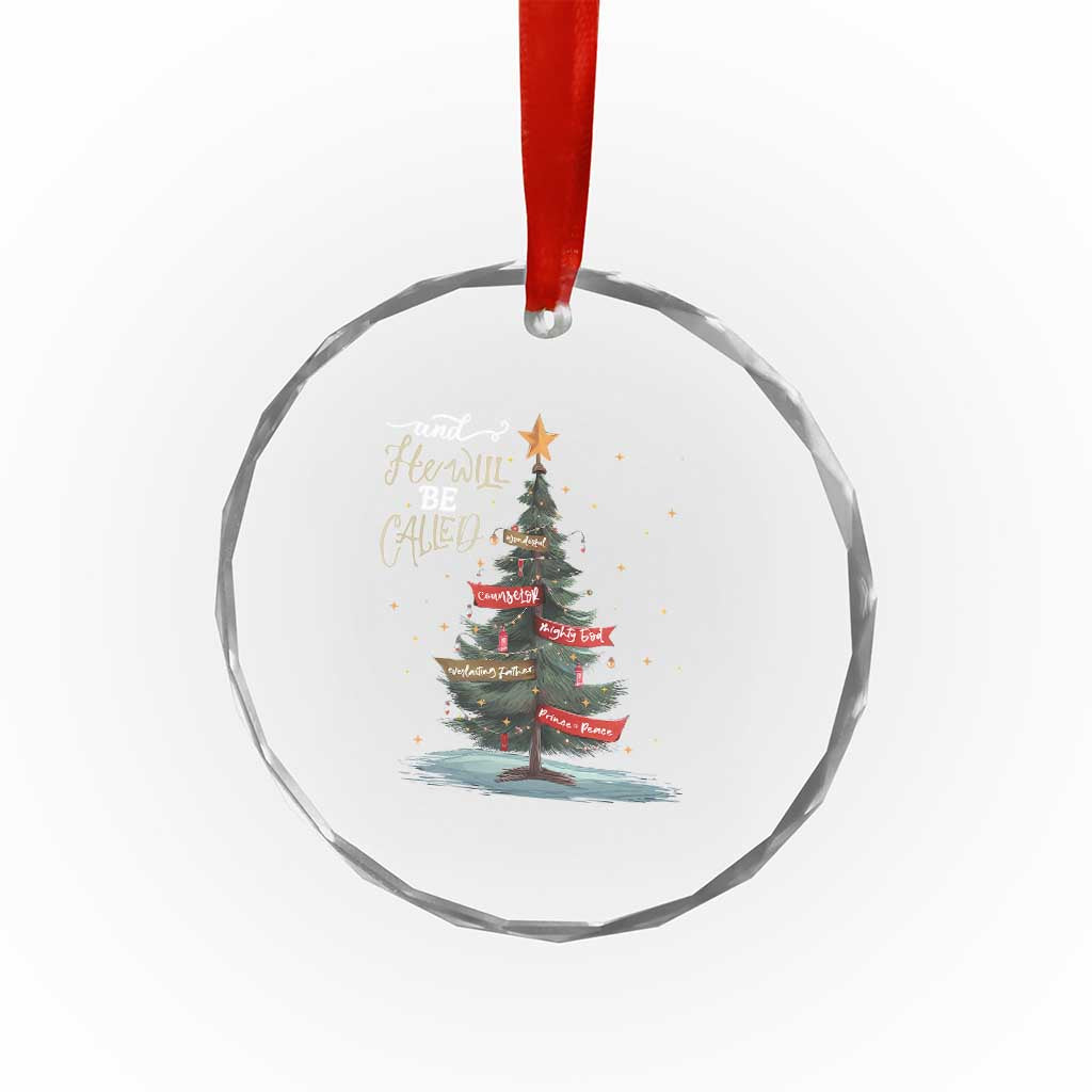 Christian Xmas Crystal Glass Ornament He Will Be Called Wonderful Counselor TS09