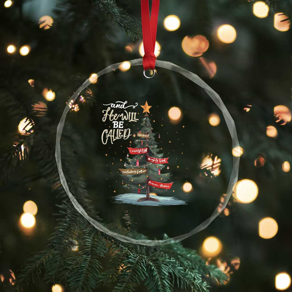 Christian Xmas Crystal Glass Ornament He Will Be Called Wonderful Counselor TS09