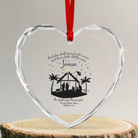 Christian Xmas Heart Crystal Glass Ornament And She Shall Bring Forth A Son And Thou Shalt Call His Name Jesus - Wonder Print Shop