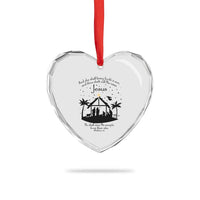 Christian Xmas Heart Crystal Glass Ornament And She Shall Bring Forth A Son And Thou Shalt Call His Name Jesus - Wonder Print Shop