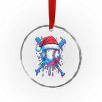 Christmas Baseball Ice Cream Drip Crystal Glass Ornament Santa Sports Xmas Light Boys Sprinkles Baseball Bat - undefined