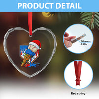 Christmas Baseball Ice Cream Drip Heart Crystal Glass Ornament Santa Sports Player Xmas Light Boys Baseball Bat - Wonder Print Shop