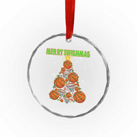 Christmas Basketball Merry Swishmas Crystal Glass Ornament Basketball Xmas Tree - Wonder Print Shop