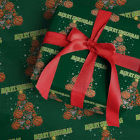 Christmas Basketball Merry Swishmas Wrapping Paper Roll Basketball Xmas Tree - Wonder Print Shop