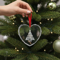Christmas Be The Light Heart Crystal Glass Ornament Christian Xmas Bible Verse - Wonder Print Shop