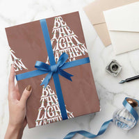 Christmas Be The Light Wrapping Paper Roll Christian Xmas Bible Verse - Wonder Print Shop