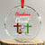 Christmas Begins With Christ Crystal Glass Ornament Snowman Christian Cross - Wonder Print Shop