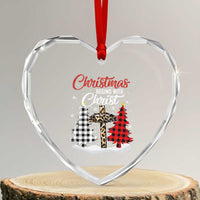 Christmas Begins With Christ Heart Crystal Glass Ornament Leopard Cross Plaid Xmas Tree - Wonder Print Shop