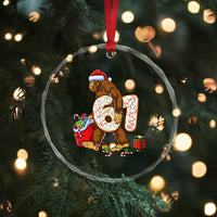 Christmas Bigfoot 67 Meme Crystal Glass Ornament Funny Six Seven Gen Alpha Slang Sasquatch - Wonder Print Shop
