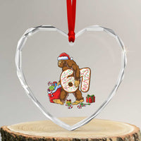 Christmas Bigfoot 67 Meme Heart Crystal Glass Ornament Funny Six Seven Gen Alpha Slang Sasquatch - Wonder Print Shop